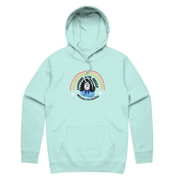🍉 Melissa Villaseñor Laughing with Myself Mint Graphic Hoodie - Picture 1 of 10